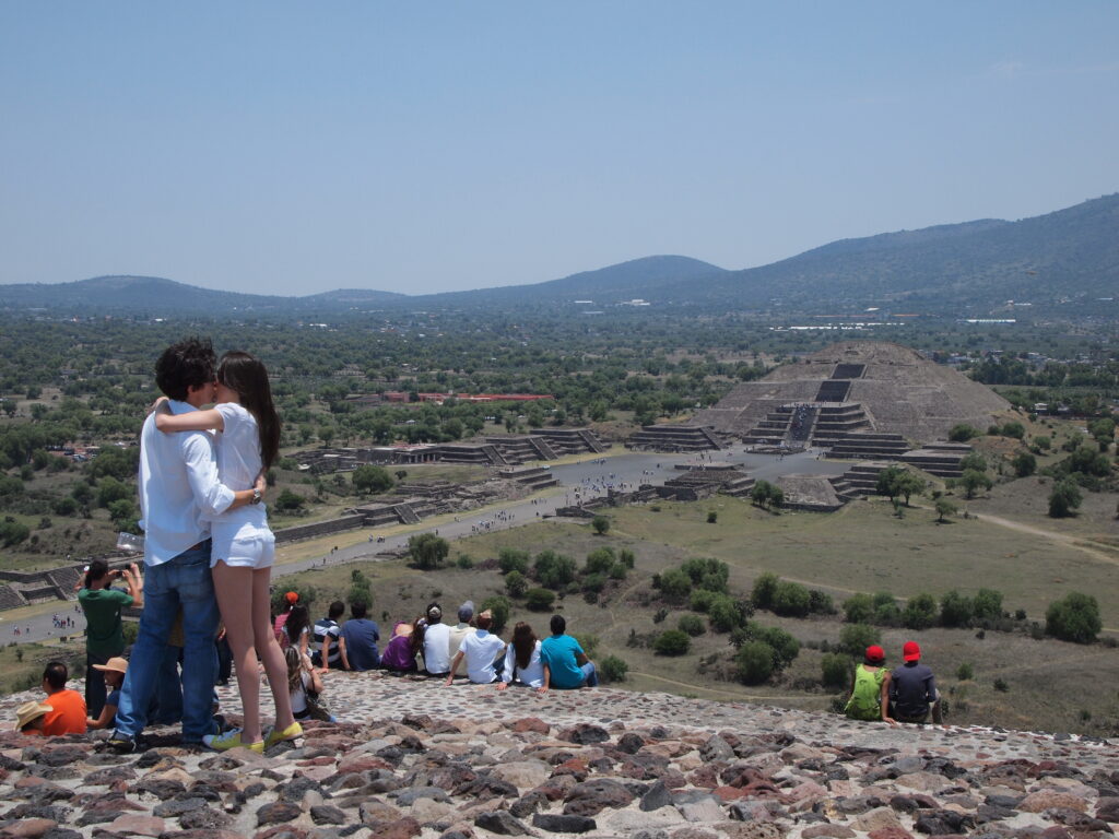 Pyramid of the Sun Tiotihuacan Ruins - Mexico City, Mexico