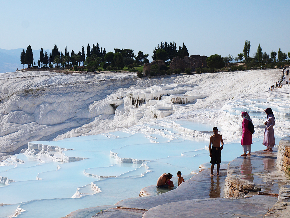Plateau of White Hot Springs - Pamukkale, Turkey